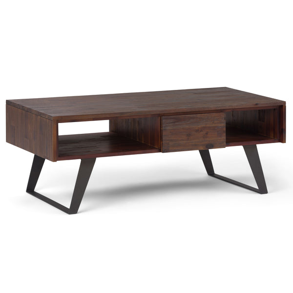 Lowry - Coffee Table - Distressed Charcoal Brown