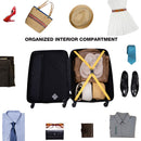 3 Piece Luggage Sets Lightweight Suitcase With Two Hooks, Spinner Wheels, Tsa Lock, Durable Hard Shell