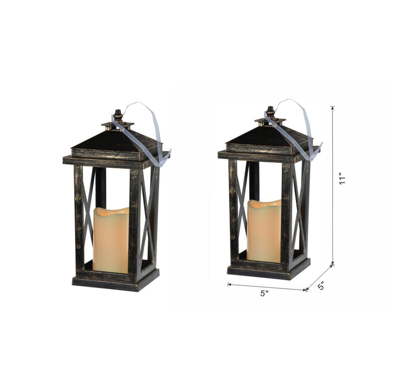 Menifee Lantern With Led Candle (Set of 2)