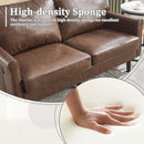 Mid Century Modern Loveseat Sofa With USB Ports, Removable Pillow Cover