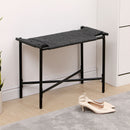 Handwoven Paper Rope Foot Rest Shoes Stools Ottomans For Entryway