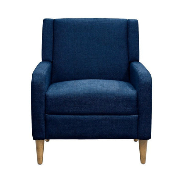 Upholstered Accent Armchair With Legs - Blue
