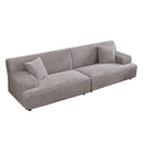 Modern Comfortable Cloud Sofa, Soft Plush Corduroy With Square Armrests