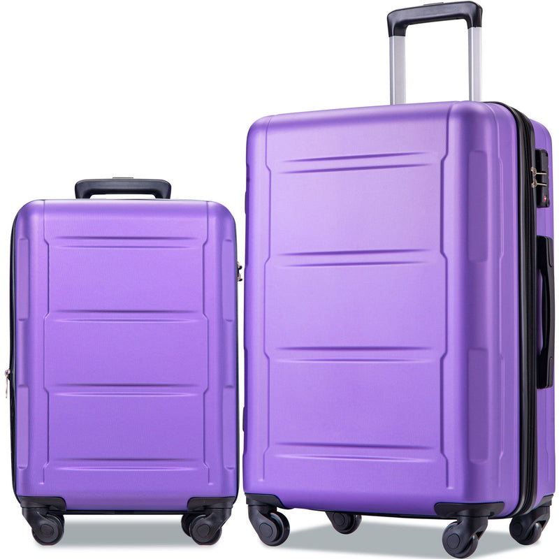 Expanable Spinner Wheel 2 Piece Luggage Set ABS Lightweight Suitcase With Tsa Lock 20" / 28"