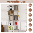 6 Tier Spinning Shoe Rack, Free Standing 360° Revolving Shoe Organizer - White