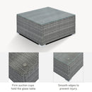 8 Pieces Outdoor Patio Furniture Conversation Wicker Sofa Set