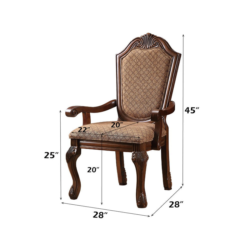 Chateau De Ville - Fabric Arm Chair (Set of 2) - Cherry