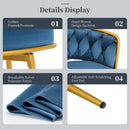 Modern Low Back Upholstered Counter Height Bar Stools (Set of 2)