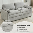 Cozy Upholstered Plush Cushion Loveseat Sofa For Living Room