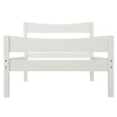 [Not allowed to sell to Walmart]Twin Size Wood Platform Bed with Headboard and Wooden Slat Support (White)