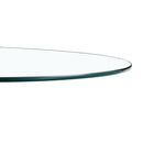 Modern Minimalist Round Dining Table With Glass Top