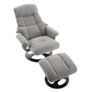 Ergonomic Recliner Chair With Ottoman, Modern 360° Swivel With Footstool