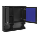 Wall Mounted Mirror Medicine Cabinet, Bathroom Storage With Doors And Open Shelves