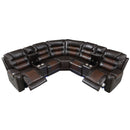 Manual Reclining Sectional Sofa Set, L Shaped Symmetrical Motion Sofa Corner Couch Sets With Storage Boxes, 4 Cup Holders And LED Light Strip For Living Room