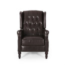 Brown PU Tufted Fabric Arm Chair Recliner