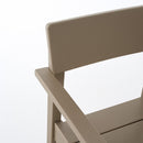 5 Piece Outdoor Dining Set For 4, Weather Resistant Patio Table With Umbrella Hole And 4 Armrest Chairs Garden Furniture For Backyard - Wood