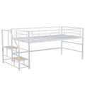 Loft Bed With Storage Stairs And Metal Frame