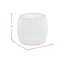 Ollie - Cuddler Chair And End Table - Tan And Olefin White Cream