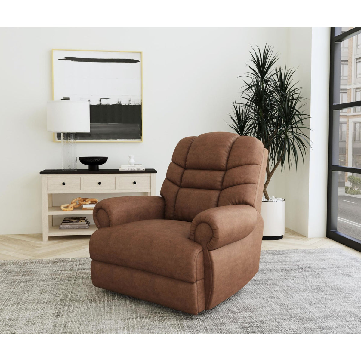 Hermes Power Lift Chair in Dark Brown by Elements International, view 4