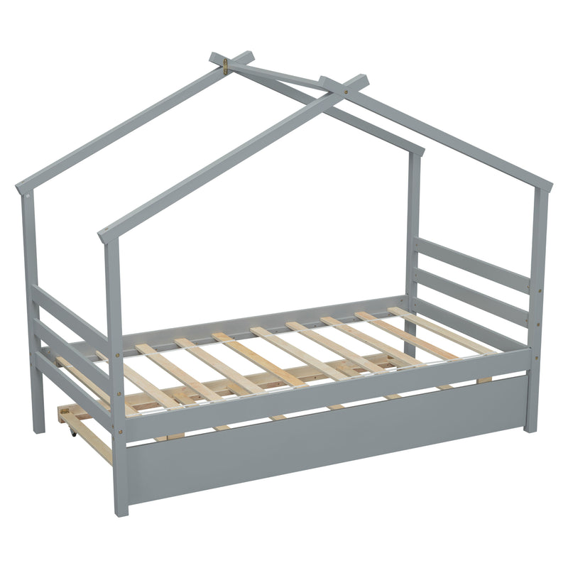 House-Shaped Bed With Trundle