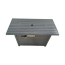 Sleek Outdoor Gas Fire Pit Table With Durable Construction And Lid - Gray