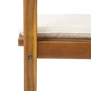 Preston - Outdoor Dining Chair With Cushion (Set of 2) - Teak / Beige