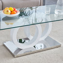 Contemporary Style Glass Top Coffee Table