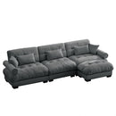 Super Comfort Oversized Modular Sectional Sofa With Movable Ottoman