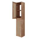 Modern Imitative Wall Mounted Bathroom Vanity With Resin Sink & 2 Side Cabinet, Soft Close Drawer - Imitative Oak