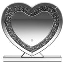 Euston - Heart Shaped Vanity Mirror - Silver