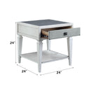 Katia - End Table - Rustic Gray & Weathered White Finish - Atlantic Fine Furniture Inc