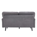 Mid Century Modern Loveseat Sofa With USB Ports, Removable Pillow Cover