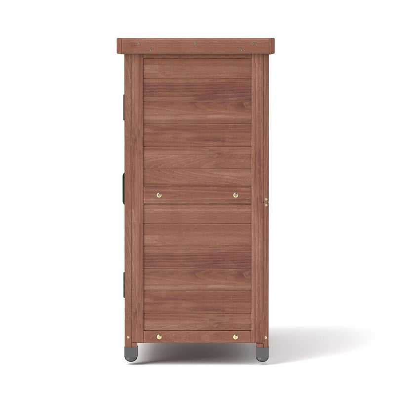 Potting Bench With Storage Cabinet And Metal Table Top For Outdoor