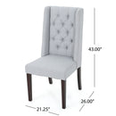 Sophisticated Tufted Dining Chair With High Back Design