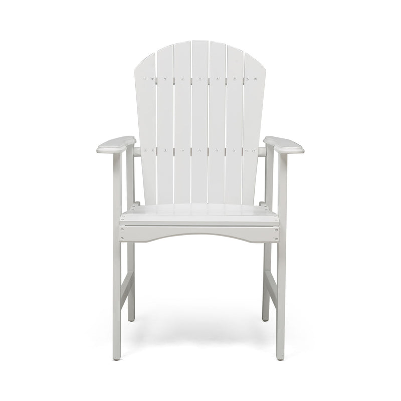 Outdoor Weather Resistant Acacia Wood Adirondack Dining Chairs (Set of 2)