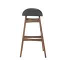 Contemporary Bar Stool With Stylish Seat And Small Backrest