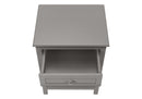 Accent End Table, 2 Tier, Storage Drawer, Transitional Style