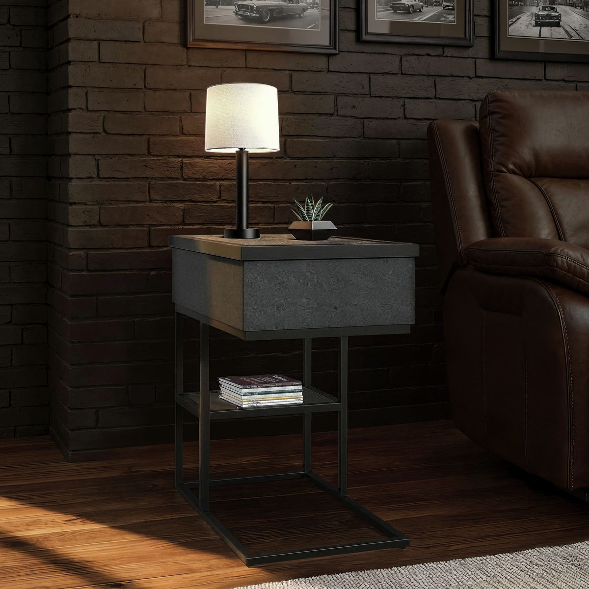 Halo Smart C-Table in Black by Elements International, view 5