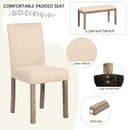 Modern Dining Table Set With Upholstered Chairs For Dining Room