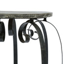 Modern Industrial End Table With Mango Wood Top And Iron Frame - Gray