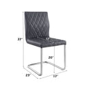 Ansonia - Side Chair (Set of 2) - Gray PU & Chrome - Atlantic Fine Furniture Inc