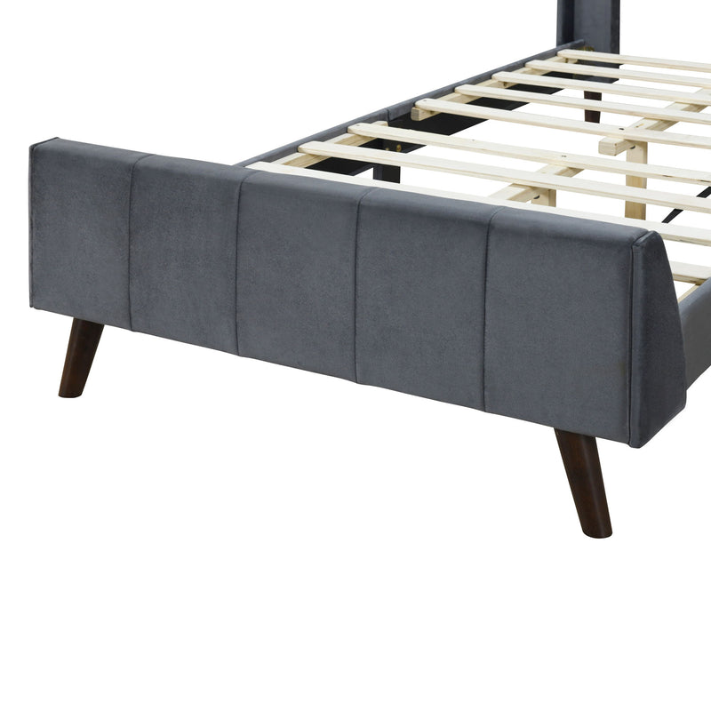 Upholstered Platform Bed Velvet