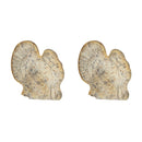 Resin Turkey With Pumpkin Rustic, For Harvest Festival Fall Festival & Thanksgiving Table Decorations (Set of 2) - Gray