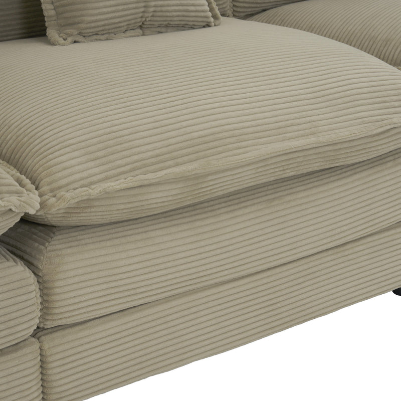 Modern Modular Sofa With Side Storage Pockets For Living Room