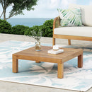 Mythical - Square Outdoor Coffee Table With Frame And Slat Top - Teak