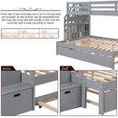 Twin over Twin/Full Bunk Bed with Twin Size Trundle (Gray)(OLD SKU :LP000025AAE)