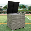4 Piece Patio Sectional Wicker Rattan Outdoor Furniture Sofa Set With Storage Box
