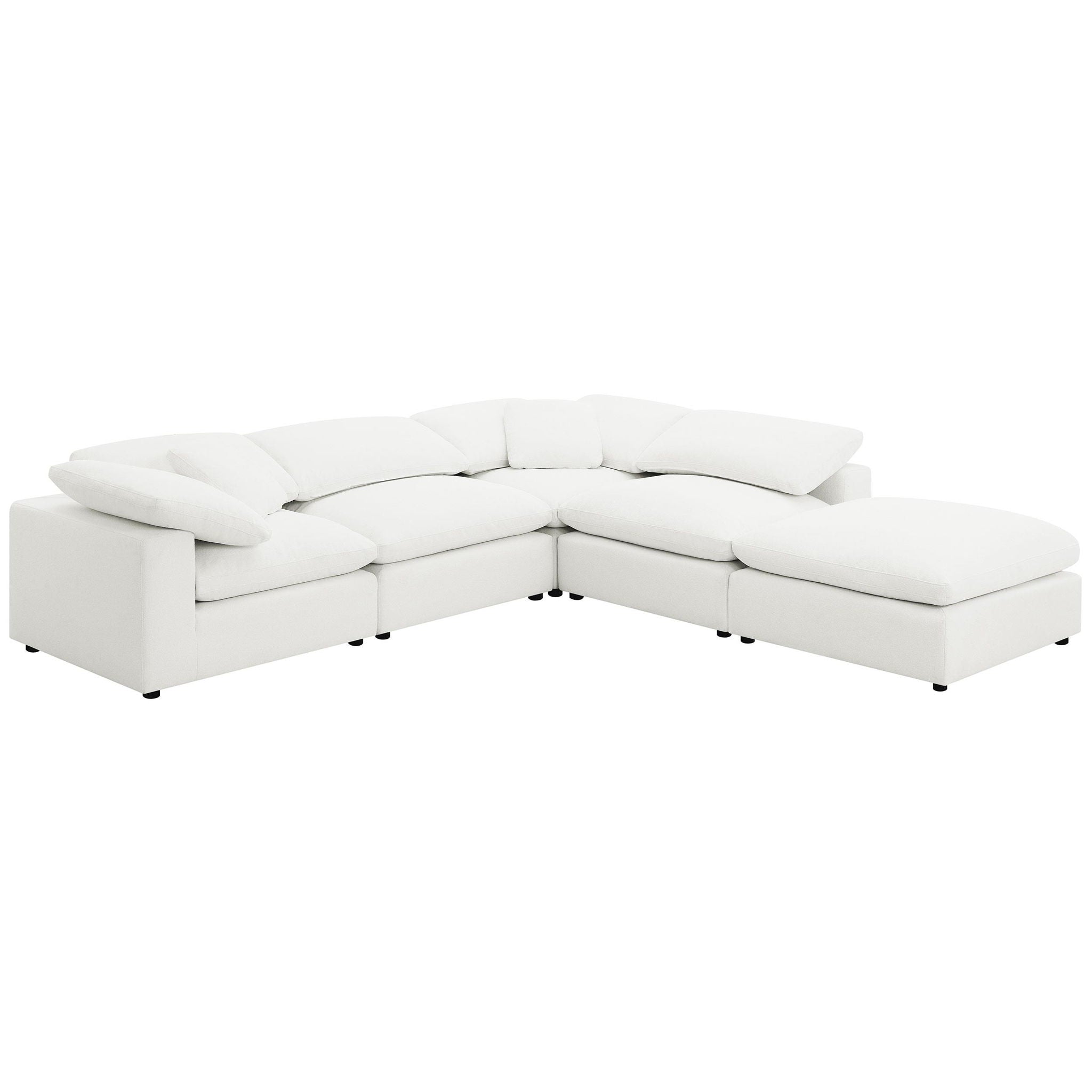 Raleigh Boucle Upholstered Armless Chair Ivory - Atlantic Fine Furniture Melbourne FL