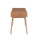 Pebble - Contemporary Double Desk - Natural / White