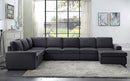 Hayden - Linen 7 Seat Reversible Modular Sectional Sofa Chaise